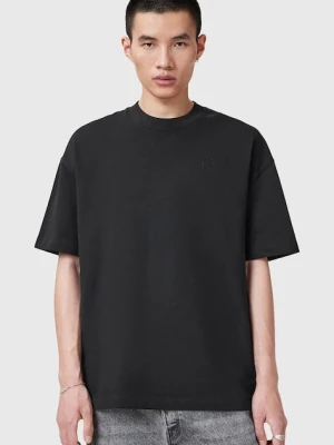 AllSaints t-shirt bawełniany HAVEN męski kolor czarny gładki M029JC