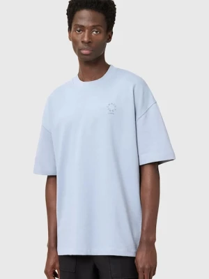 AllSaints t-shirt bawełniany HAVEN męski kolor niebieski gładki M029JC