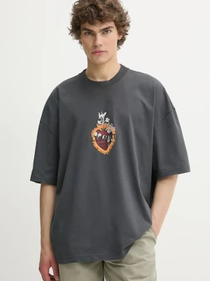 AllSaints t-shirt bawełniany HEARTFELT męski kolor czarny z nadrukiem M014PC