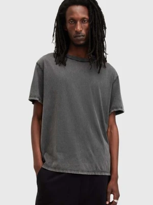 AllSaints t-shirt bawełniany HEATH SS CREW męski kolor czarny gładki M013JA