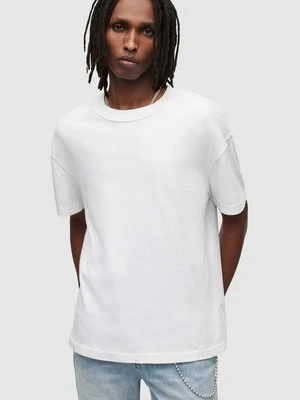 AllSaints t-shirt bawełniany ISAC SS CREW kolor biały z nadrukiem MD105V