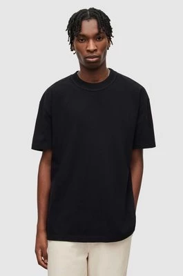 AllSaints t-shirt bawełniany ISAC SS CREW kolor czarny z nadrukiem MD105V