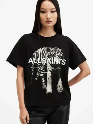 AllSaints t-shirt bawełniany KIT BRIAR damski kolor czarny W151JB