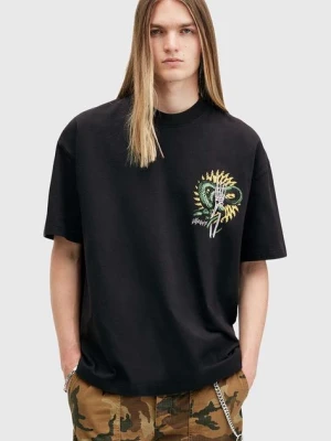 Zdjęcie produktu AllSaints t-shirt bawełniany KRAIT SS CREW męski kolor czarny z nadrukiem M018PB