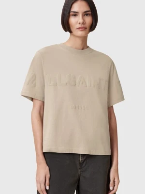 AllSaints t-shirt bawełniany LISA damskie kolor beżowy W211JA