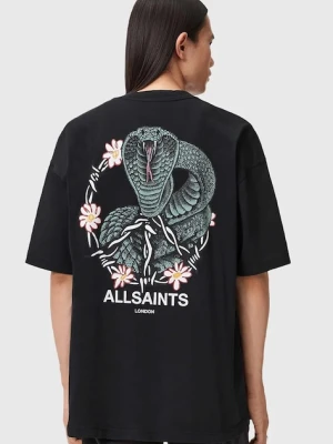 AllSaints t-shirt bawełniany męski kolor czarny z nadrukiem M032PD