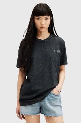 AllSaints t-shirt bawełniany MIC BF TEE damski kolor czarny W085JA