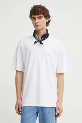 AllSaints t-shirt bawełniany MONTANA SS CREW męski kolor biały gładki MD510Z