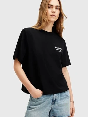 AllSaints t-shirt bawełniany OMNIUM LISA damskie kolor czarny W137JB