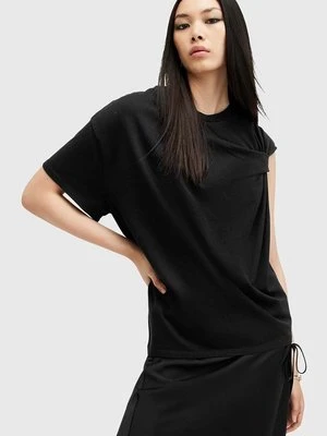 AllSaints t-shirt bawełniany ONYX TWIST damski kolor czarny W193JB