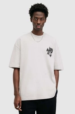 AllSaints t-shirt bawełniany ORLANDO SS męski kolor biały z nadrukiem M022PA