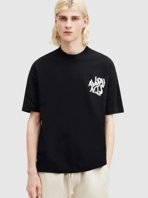 AllSaints t-shirt bawełniany ORLANDO SS męski kolor czarny z nadrukiem M022PA