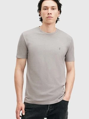 AllSaints t-shirt bawełniany OSSAGE męski kolor szary gładki M001JZ