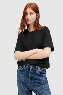 AllSaints t-shirt bawełniany PIPPA damski kolor czarny