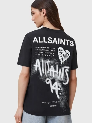 AllSaints t-shirt bawełniany POSTER damski kolor czarny W035JD