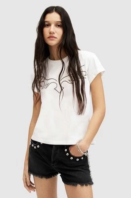 AllSaints t-shirt bawełniany RANDAL ANNA TEE damski kolor biały WM583Z