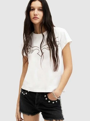 AllSaints t-shirt bawełniany RANDAL ANNA TEE damski kolor biały WM583Z