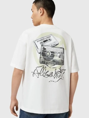 AllSaints t-shirt bawełniany REEL męski kolor biały z nadrukiem M019PD