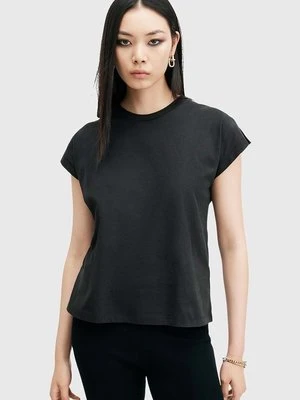 AllSaints t-shirt bawełniany RUE TEE damski kolor czarny W185JB