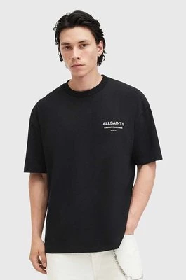 AllSaints t-shirt bawełniany SANCTUM SS CREW męski kolor czarny z nadrukiem M068PB