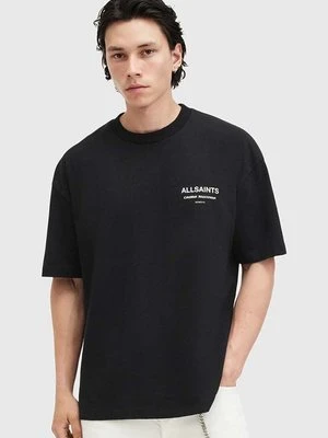 AllSaints t-shirt bawełniany SANCTUM SS CREW męski kolor czarny z nadrukiem M068PB