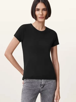 AllSaints t-shirt bawełniany STEVIE damski kolor czarny W194JA