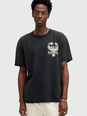 AllSaints t-shirt bawełniany STRUMMER SS męski kolor czarny z nadrukiem M012PA