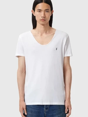 AllSaints t-shirt bawełniany TONIC męski kolor biały gładki M052JB