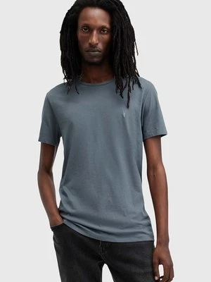 AllSaints t-shirt bawełniany TONIC męski kolor niebieski gładki M028JB