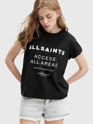 AllSaints t-shirt bawełniany TOUR ANNA damski kolor czarny W071JA