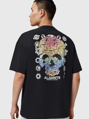 AllSaints t-shirt bawełniany TRANCE męski kolor czarny wzorzysty M022PD