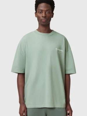 AllSaints t-shirt bawełniany UNDERGROUND męski kolor czarny z nadrukiem M071PB