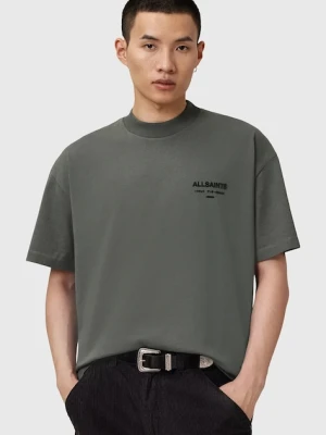 AllSaints t-shirt bawełniany XANDER męski kolor zielony gładki M030JC