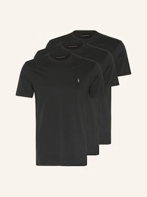 Allsaints T-Shirt Brace Ss, 3 Szt. schwarz