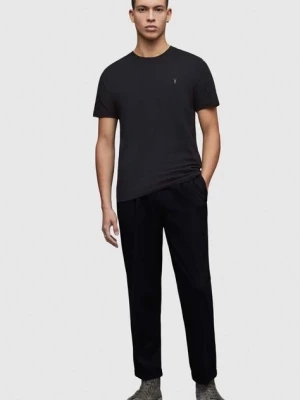 AllSaints t-shirt BRACE TONIC CREW męski kolor czarny gładki MD131G