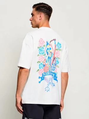 AllSaints T-shirt Cray | Oversize fit biały