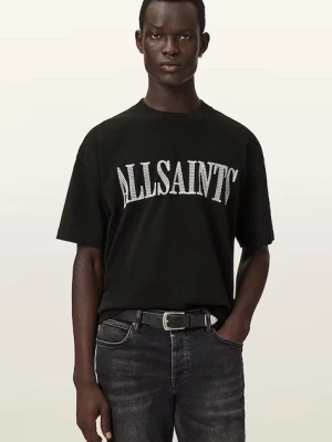 AllSaints T-shirt męski bawełniany DASH czarny