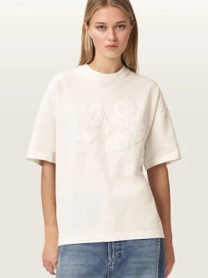 AllSaints T-shirt damski bawełniany INSIGNIA biały