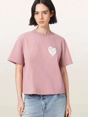 AllSaints T-shirt damski bawełniany TRIP różowy