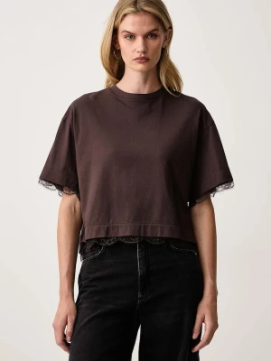 AllSaints T-shirt damski NIA brązowy