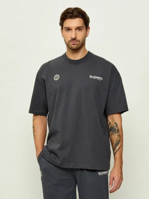 AllSaints T-shirt EMBLEM | Oversize fit szary