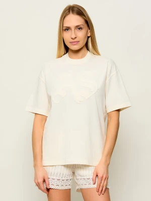 AllSaints T-shirt Insignia Etta | Oversize fit ecru
