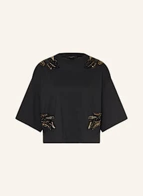 Allsaints T-Shirt Mel Z Ozdobnymi Kamykami schwarz