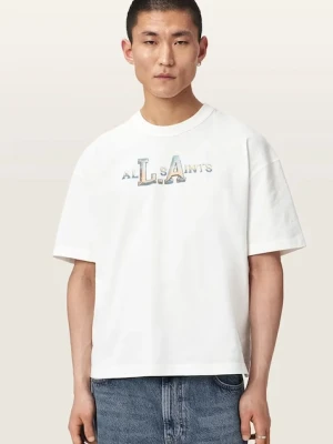 AllSaints T-shirt męski bawełniany ANGELINO biały