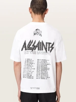 AllSaints T-shirt męski bawełniany CHROMIUM biały