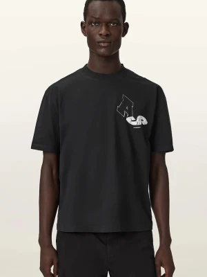 AllSaints T-shirt męski bawełniany czarny