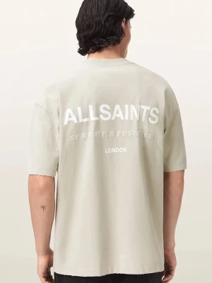 AllSaints T-shirt męski bawełniany DREAMER zielony
