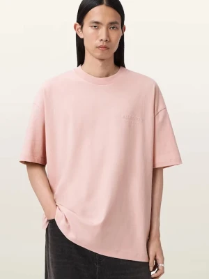 AllSaints T-shirt męski bawełniany XANDER różowy