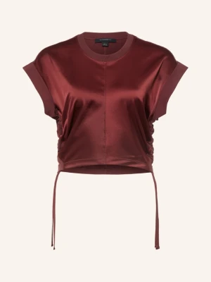 Allsaints T-Shirt Mira Z Mieszanki Materiałów rot CIEMNOCZERWONY