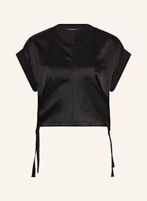 Allsaints T-Shirt Mira Z Mieszanki Materiałów schwarz